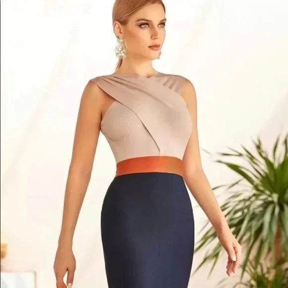 Sleeveless Bodycon Bandage Dress Sexy Tank Knee Length event Evening